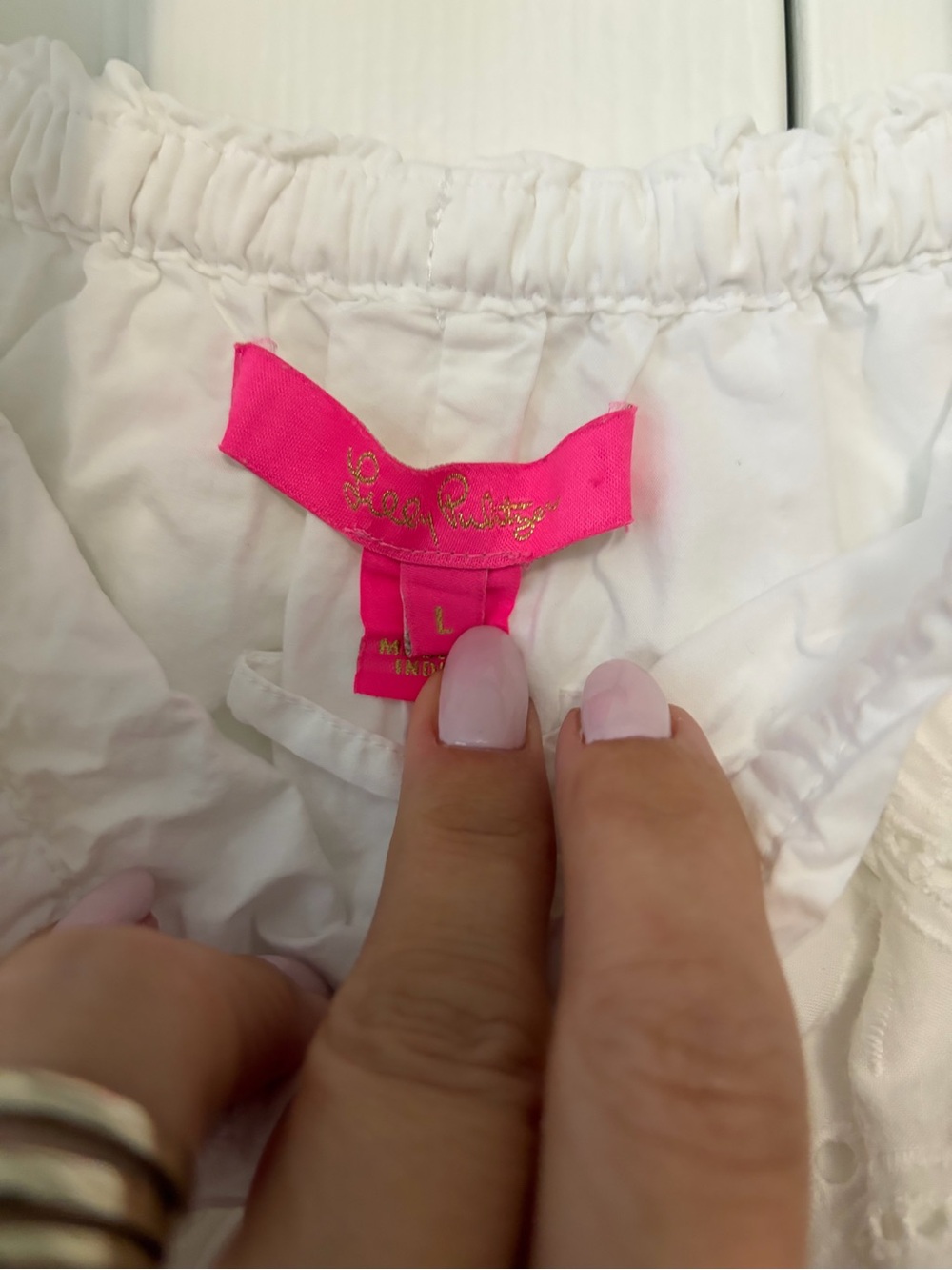 Lilly Pulitzer White Strapless Eyelet Dress - Picture 2 of 4
